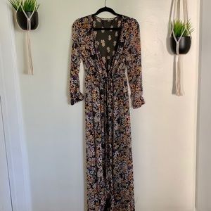 Zara sheer kimono style dress